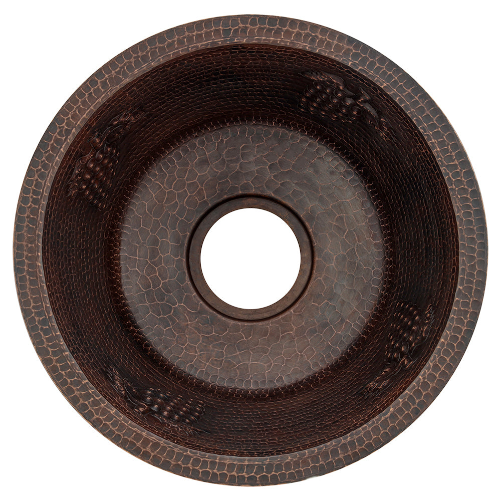 Alternative View of Premier Copper Products 16" Copper Bar/Prep Sink, Oil Rubbed Bronze, BR16GDB3