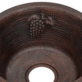 Alternative View of Premier Copper Products 16" Copper Bar/Prep Sink, Oil Rubbed Bronze, BR16GDB3