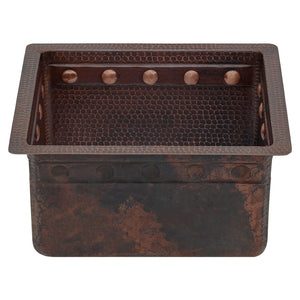 Alternate Image for Premier Copper Products 16" Copper Bar/Prep Sink, Oil Rubbed Bronze, BREC16DBBS