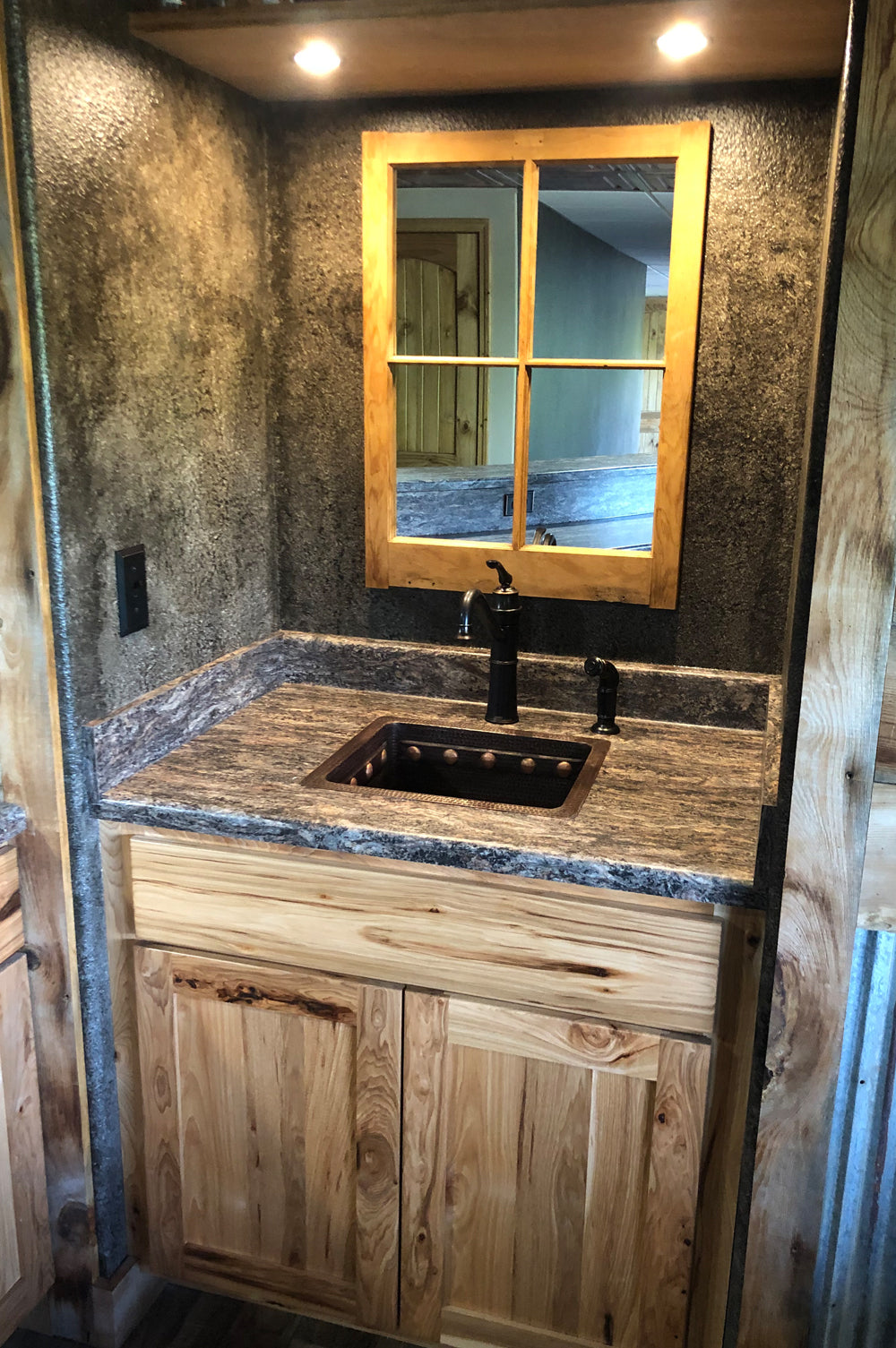 Installation Image of Premier Copper Products 16" Copper Bar/Prep Sink, Oil Rubbed Bronze, BREC16DBBS