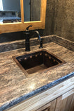 Installation Image of Premier Copper Products 16" Copper Bar/Prep Sink, Oil Rubbed Bronze, BREC16DBBS