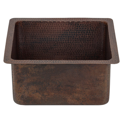 Main Image of Premier Copper Products 16" Copper Bar/Prep Sink, Oil Rubbed Bronze, BREC16DB