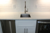 Installation Image of Premier Copper Products 16" Copper Bar/Prep Sink, Nickel, BREC16EN