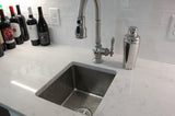 Installation Image of Premier Copper Products 16" Copper Bar/Prep Sink, Nickel, BREC16EN