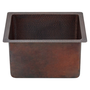 Alternate Image for Premier Copper Products 17" Rectangle Copper Bar/Prep Sink, Oil Rubbed Bronze, 14 Gauge, BREC1713DB