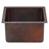 Premier Copper Products 17" Rectangle Copper Bar/Prep Sink, Oil Rubbed Bronze, 14 Gauge, BREC1713DB