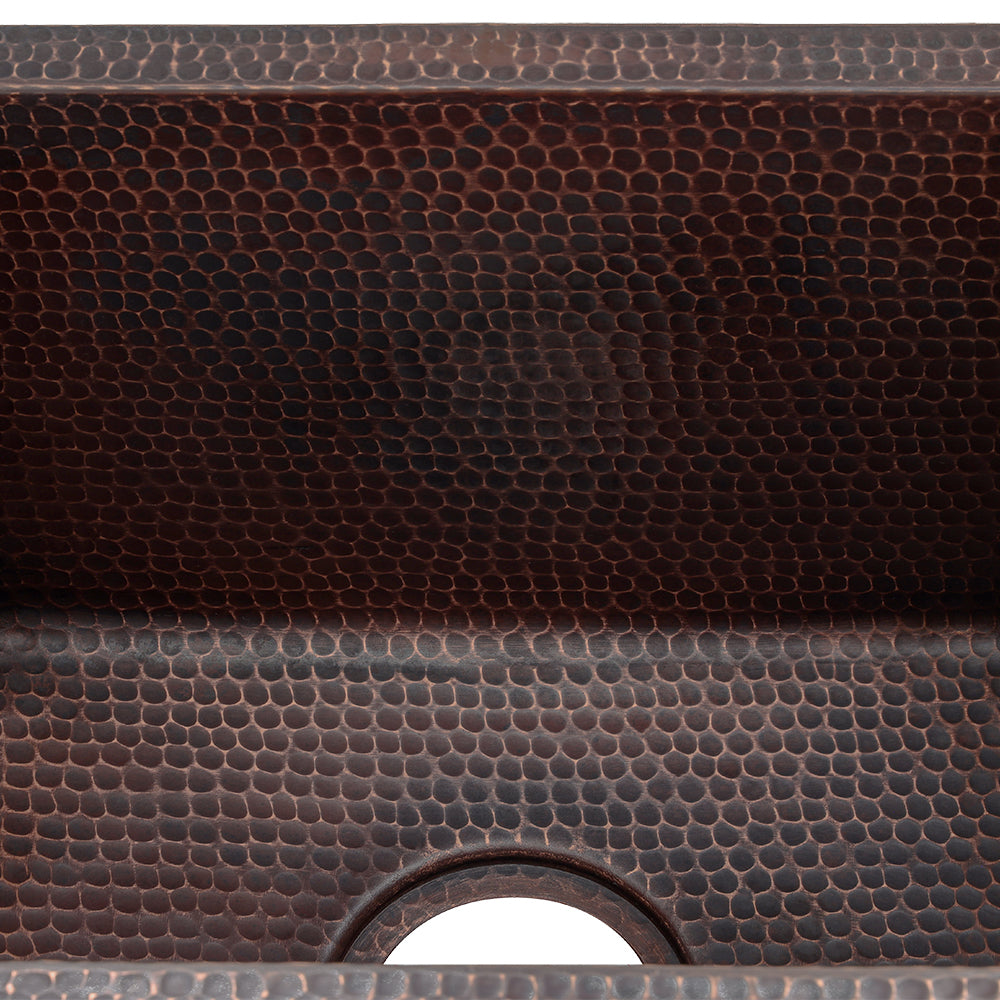 Premier Copper Products 17" Rectangle Copper Bar/Prep Sink, Oil Rubbed Bronze, 14 Gauge, BREC1713DB