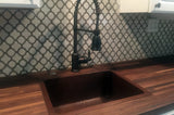 Installation Image of Premier Copper Products 20" Copper Bar/Prep Sink, Oil Rubbed Bronze, BREC20DB