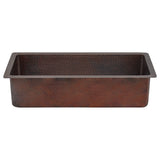 Main Image of Premier Copper Products 28" Copper Bar/Prep Sink, Oil Rubbed Bronze, BREC28DB