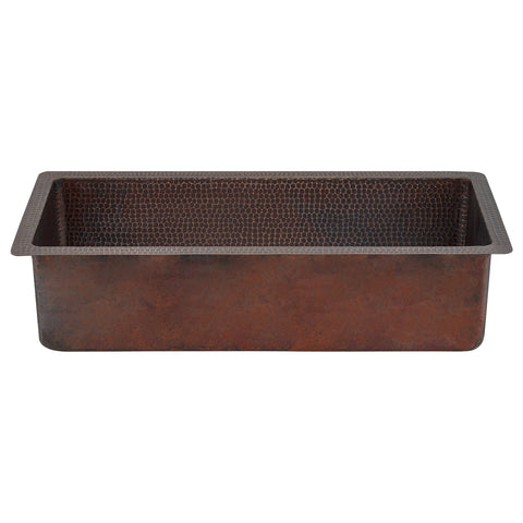 Main Image of Premier Copper Products 28" Copper Bar/Prep Sink, Oil Rubbed Bronze, BREC28DB