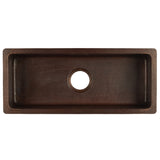 Premier Copper Products 28" Rectangle Hammered Copper Bar/Prep Sink with 3.5" Drain Opening, Matching Drain and Accessories, Oil Rubbed Bronze, BSP5_BREC28DB-D