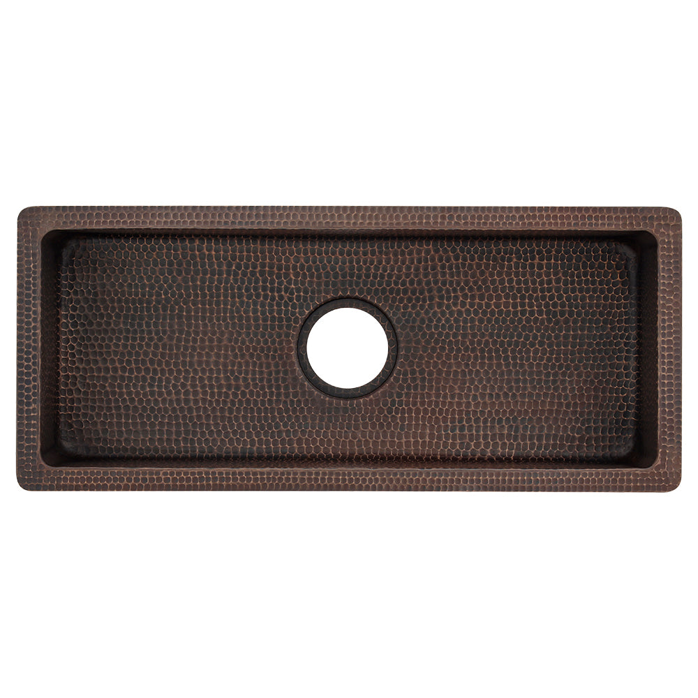 Alternative View of Premier Copper Products 28" Copper Bar/Prep Sink, Oil Rubbed Bronze, BREC28DB