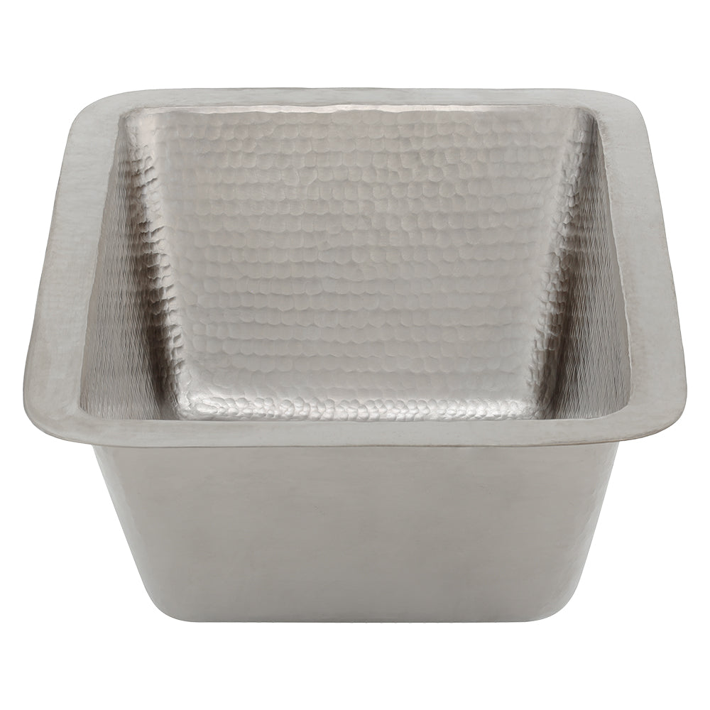 Alternative View of Premier Copper Products 17" Copper Bar/Prep Sink, Nickel, BRECEN2