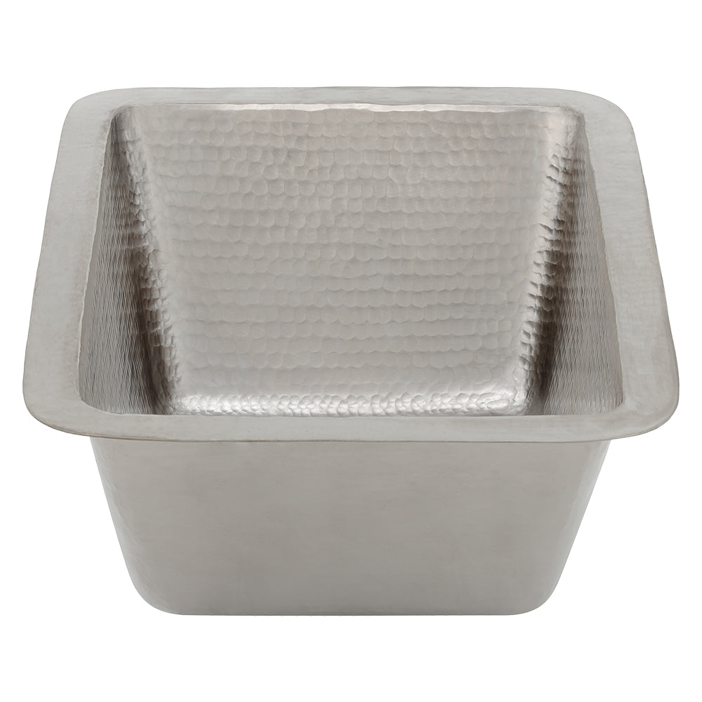 Alternative View of Premier Copper Products 17" Copper Bar/Prep Sink, Nickel, BRECEN3