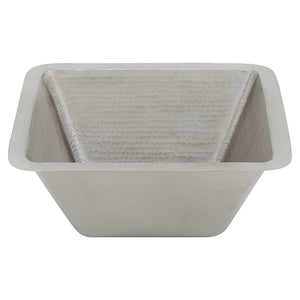 Alternate Image for Premier Copper Products 15" Copper Bar/Prep Sink, Nickel, BS15EN2