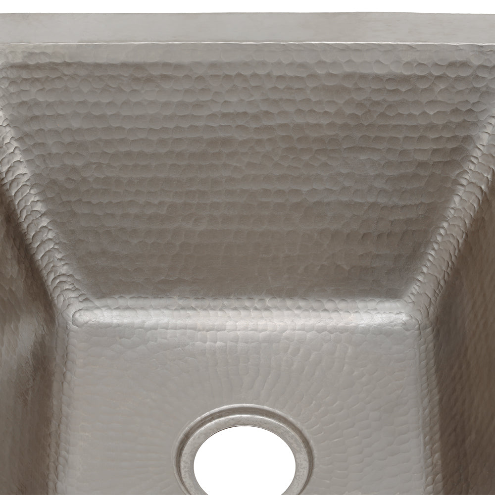 Alternative View of Premier Copper Products 15" Copper Bar/Prep Sink, Nickel, BS15EN2