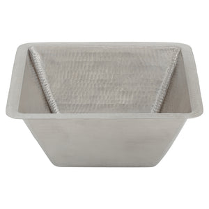 Alternate Image for Premier Copper Products 15" Copper Bar/Prep Sink, Nickel, BS15EN3