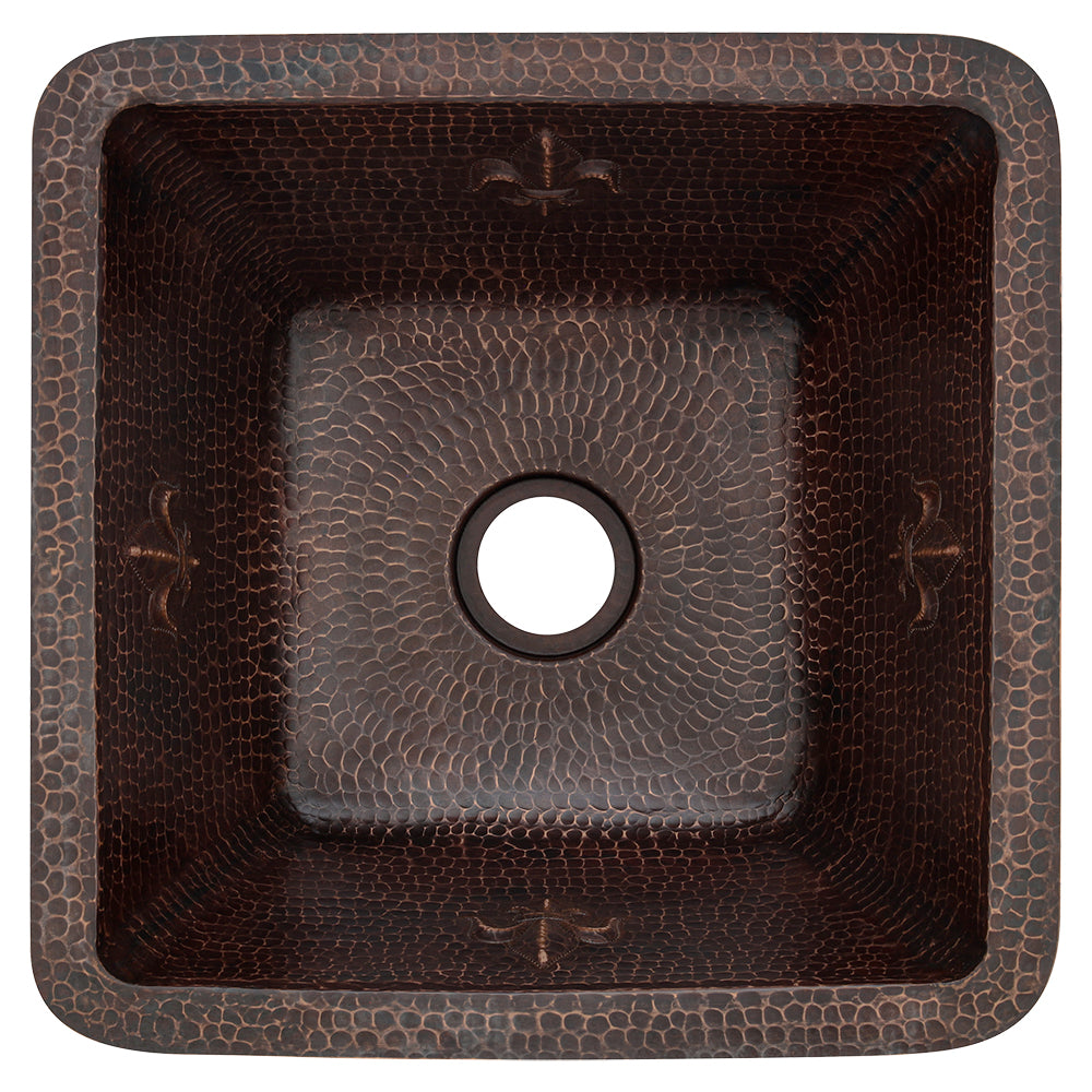 Alternative View of Premier Copper Products 15" Copper Bar/Prep Sink, Oil Rubbed Bronze, BS15FDB2