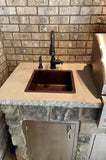 Installation Image of Premier Copper Products 16" Copper Bar/Prep Sink, Oil Rubbed Bronze, BS16DB3