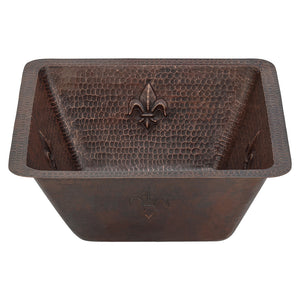 Alternate Image for Premier Copper Products 15" Copper Bar/Prep Sink, Oil Rubbed Bronze, BS15FDB3