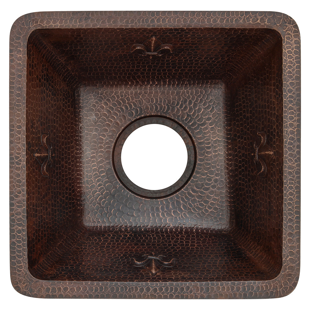 Alternative View of Premier Copper Products 15" Copper Bar/Prep Sink, Oil Rubbed Bronze, BS15FDB3