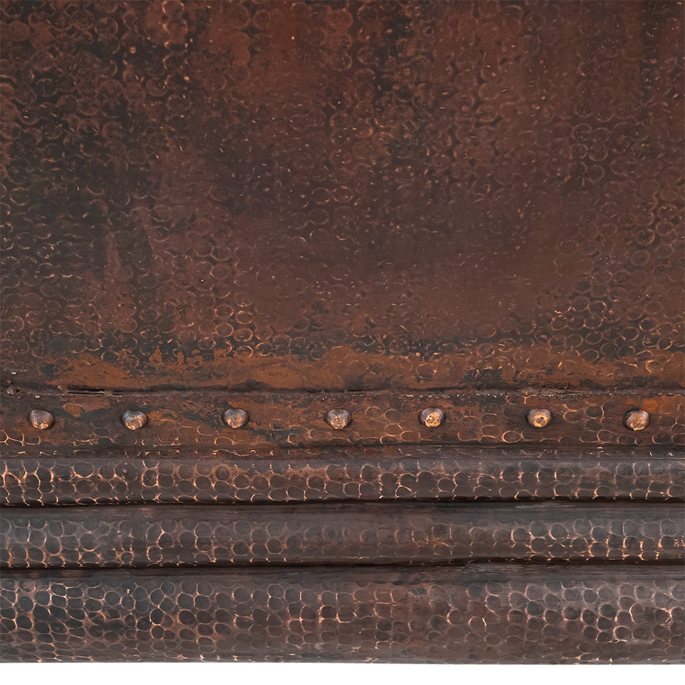 Alternative View of Premier Copper Products 67" Hammered Copper Double Slipper Bathtub, BTD67DB