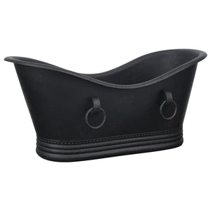 Alternate Image for Premier Copper Products 67" Hammered Copper Freestanding Bathtub, Glazed Black, BTDR67BLK