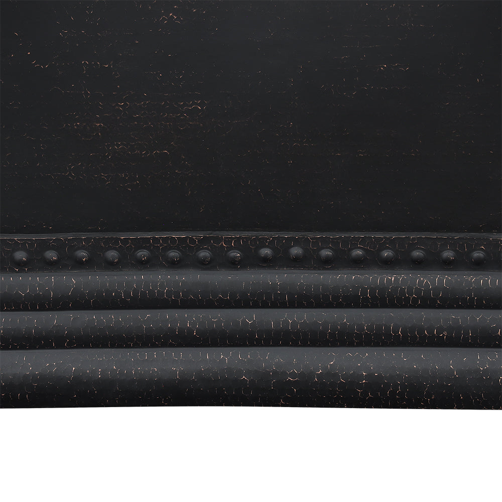 Premier Copper Products 67" Hammered Copper Freestanding Bathtub, Glazed Black, BTDR67BLK