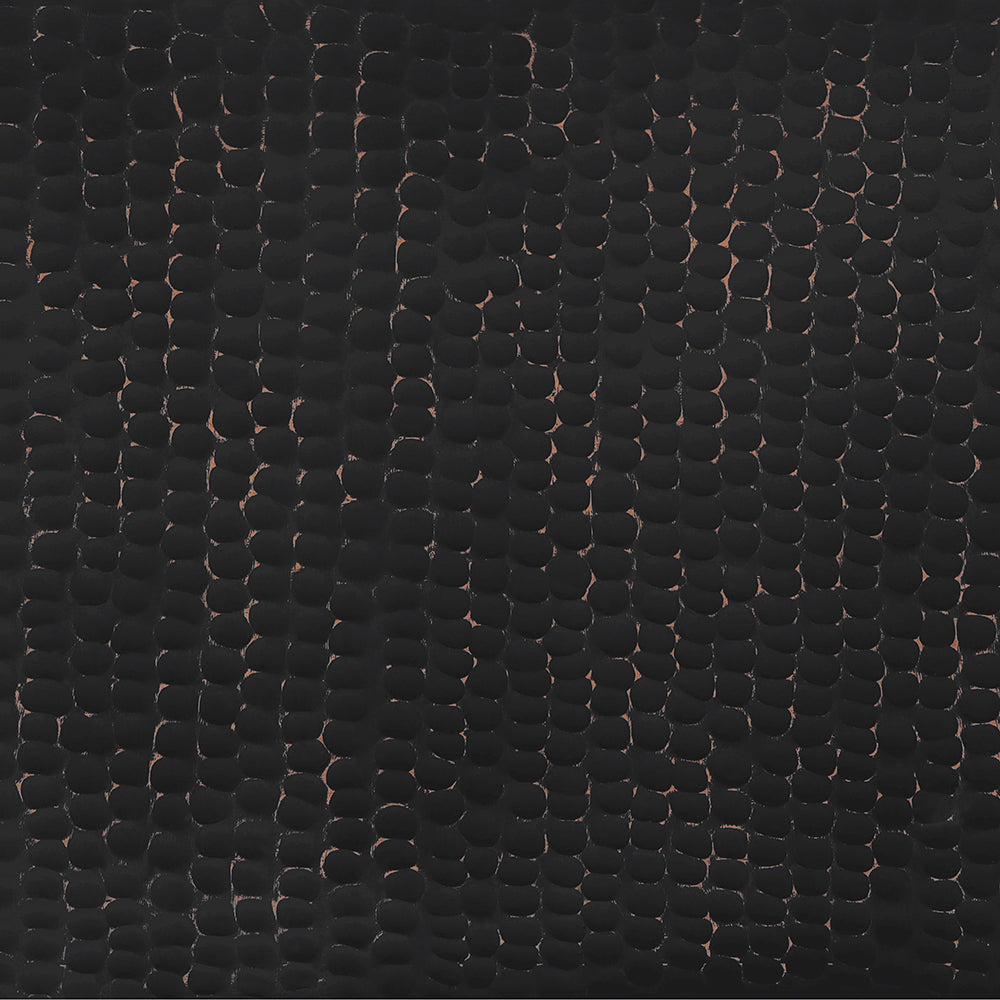 Premier Copper Products 67" Hammered Copper Freestanding Bathtub, Glazed Black, BTDR67BLK