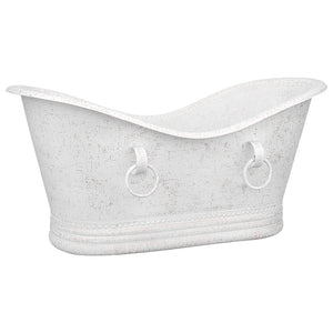 Alternate Image for Premier Copper Products 67" Hammered Copper Freestanding Bathtub, Glazed White, BTDR67WHT