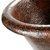 Premier Copper Products 72" Hammered Copper Modern Style Bathtub and Drain Package, Oil Rubbed Bronze, BSP5_BTM72DB