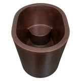 Premier Copper Products 48" Hammered Copper Oval Japanese Soaking Tub and Drain Package, Oil Rubbed Bronze, BSP5_BTO48DB