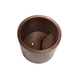 Premier Copper Products 45" Hammered Copper Japanese Style Soaker Bathtub and Drain Package, Oil Rubbed Bronze, BSP5_BTR45DB