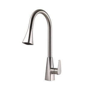 Alternate Image for Houzer 1.75 GPM Catori Series Brushed Nickel Fingerprint-Free Finish Single Handle Pull-Out Kitchen Faucet - Brass, CAT-172-BF