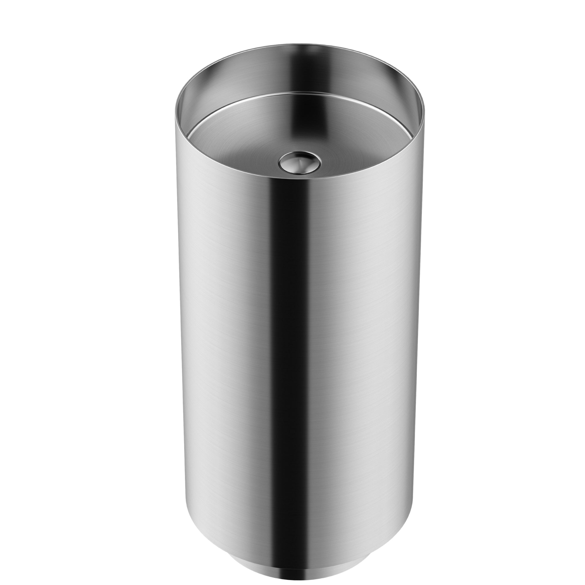 Karran Cinox 15" x 15" Round Freestanding Stainless Steel Bathroom Sink, 16 Gauge, CCP100SS
