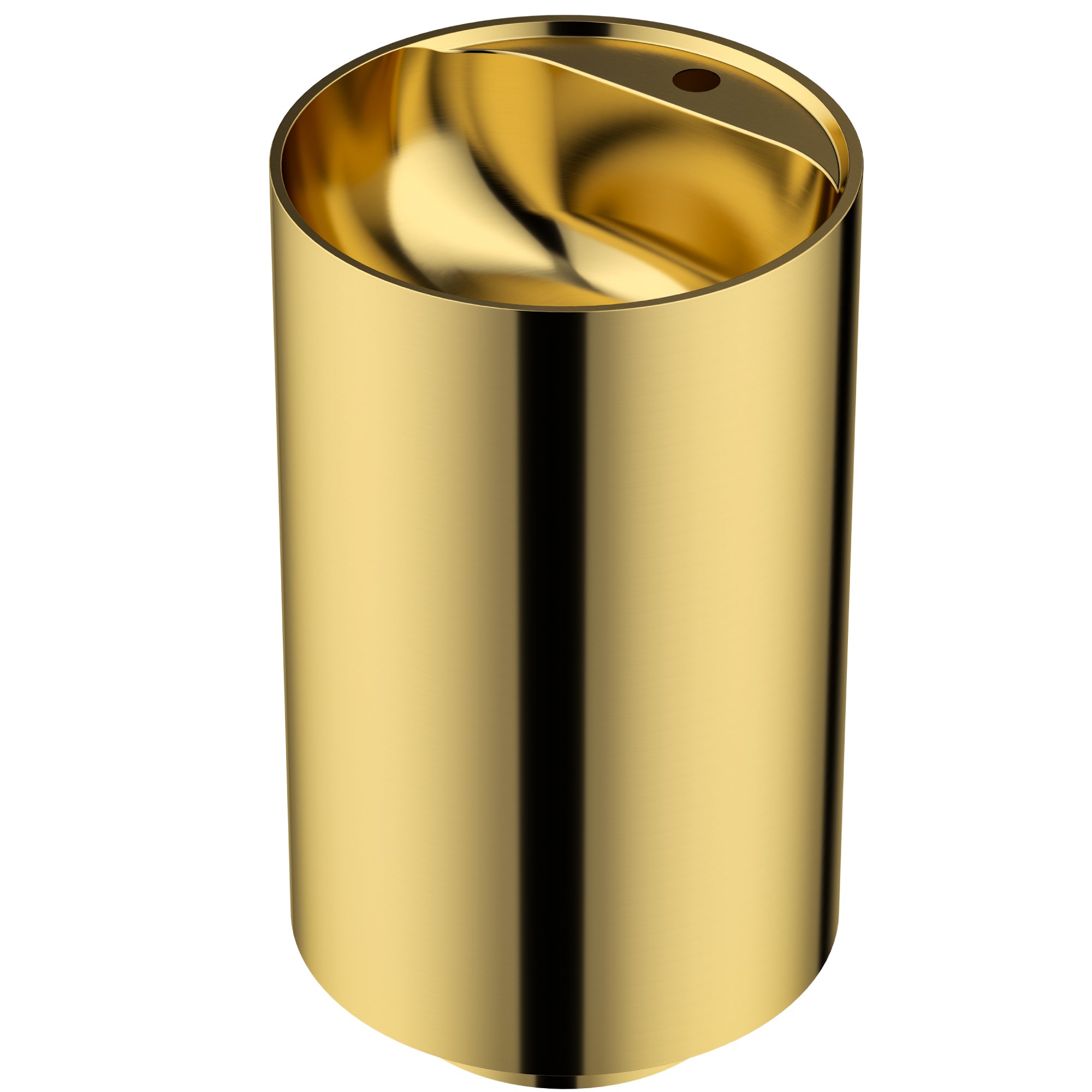 Karran Cinox 16.5" x 16.5" Round Freestanding Stainless Steel Bathroom Sink, Gold, 16 Gauge, CCP400G