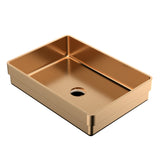 Karran Cinox 14.25" x 20" Rectangular Drop In/Topmount Stainless Steel Bathroom Sink, Brushed Copper, 16 Gauge, CCT200BC