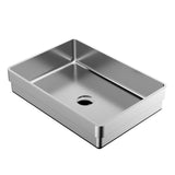 Karran Cinox 14.25" x 20" Rectangular Drop In/Topmount Stainless Steel Bathroom Sink, 16 Gauge, CCT200SS