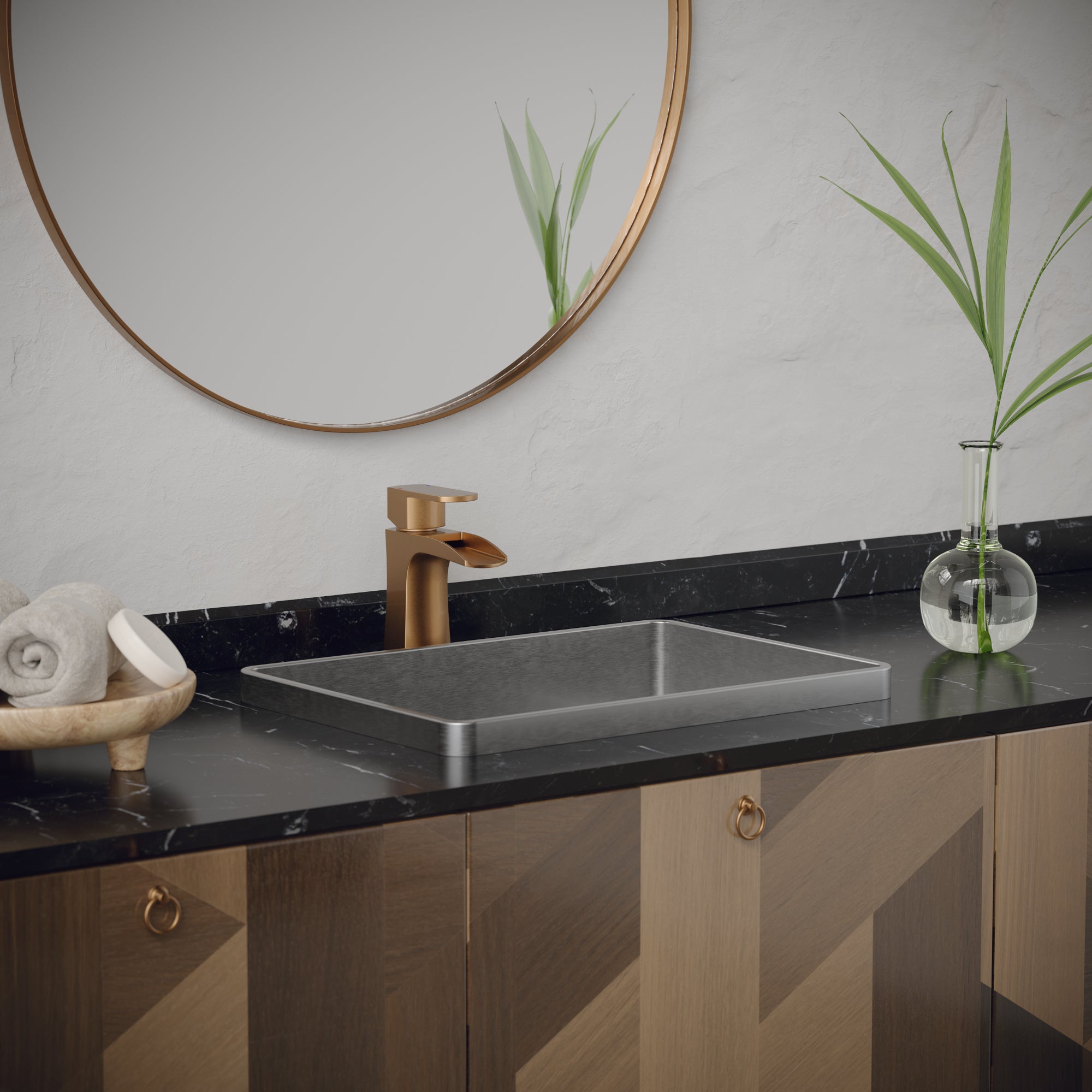 Karran Cinox 14.25" x 20" Rectangular Drop In/Topmount Stainless Steel Bathroom Sink, 16 Gauge, CCT200SS