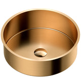 Karran Cinox 15.75" x 15.75" Round Undermount Stainless Steel Bathroom Sink, Brushed Copper, 16 Gauge, CCU100BC