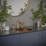 Karran Cinox 15.75" x 15.75" Round Undermount Stainless Steel Bathroom Sink, Brushed Copper, 16 Gauge, CCU100BC