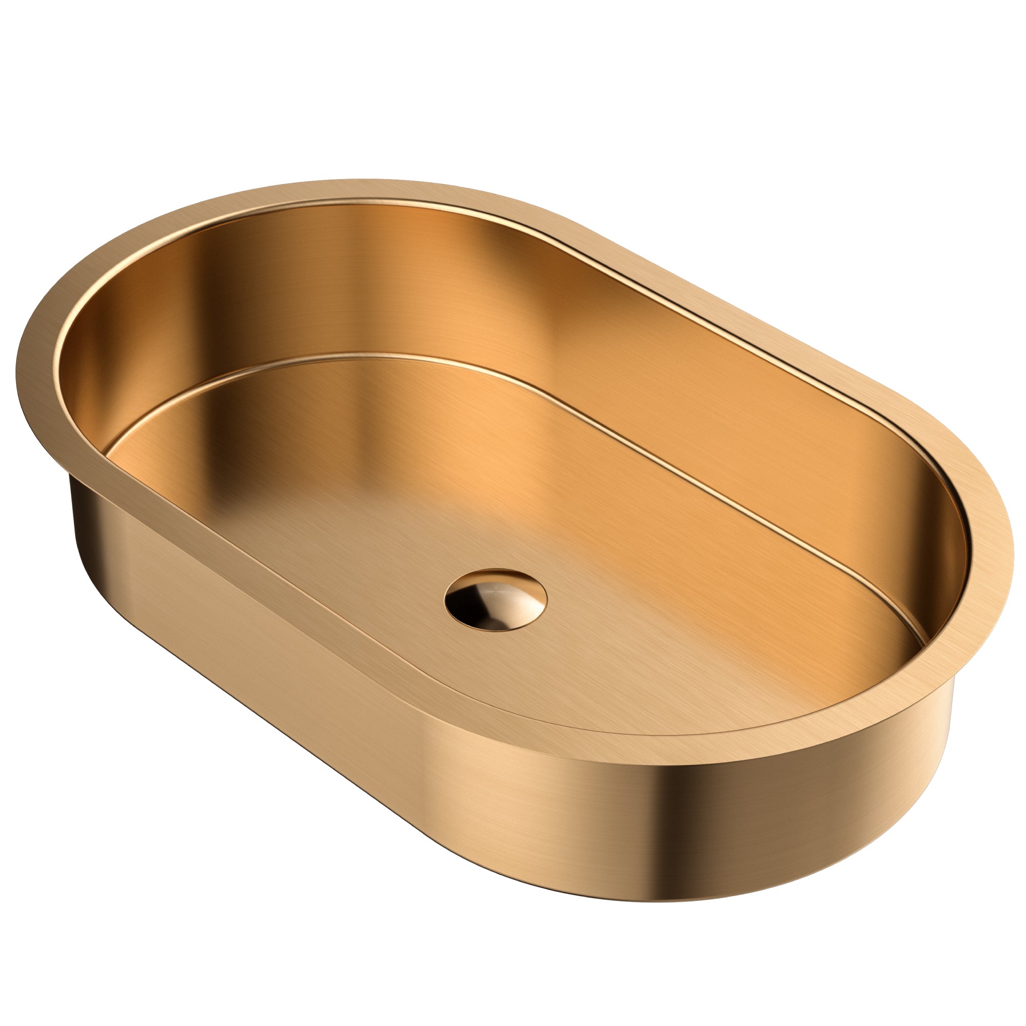 Karran Cinox 17" x 27.5" Oval Undermount Stainless Steel Bathroom Sink, Brushed Copper, 16 Gauge, CCU200BC