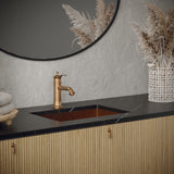 Karran Cinox 15" x 21.625" Rectangular Undermount Stainless Steel Bathroom Sink, Brushed Copper, 16 Gauge, CCU300BC