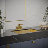 Karran Cinox 15.75" x 23.625" Rectangular Undermount Stainless Steel Bathroom Sink, Gold, 16 Gauge, CCU400G