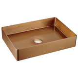 Karran Cinox 15.75" x 23.625" Rectangular Vessel Stainless Steel Bathroom Sink, Brushed Copper, 16 Gauge, CCV600BC