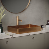 Karran Cinox 15.75" x 23.625" Rectangular Vessel Stainless Steel Bathroom Sink, Brushed Copper, 16 Gauge, CCV600BC