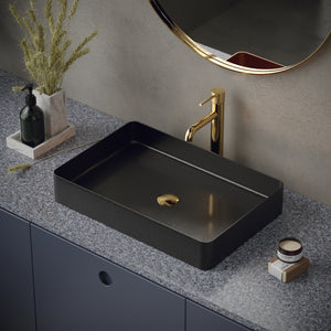 Alternate Image for Karran Cinox 15.75" x 23.625" Rectangular Vessel Stainless Steel Bathroom Sink, Gunmetal Grey, 16 Gauge, CCV600GG