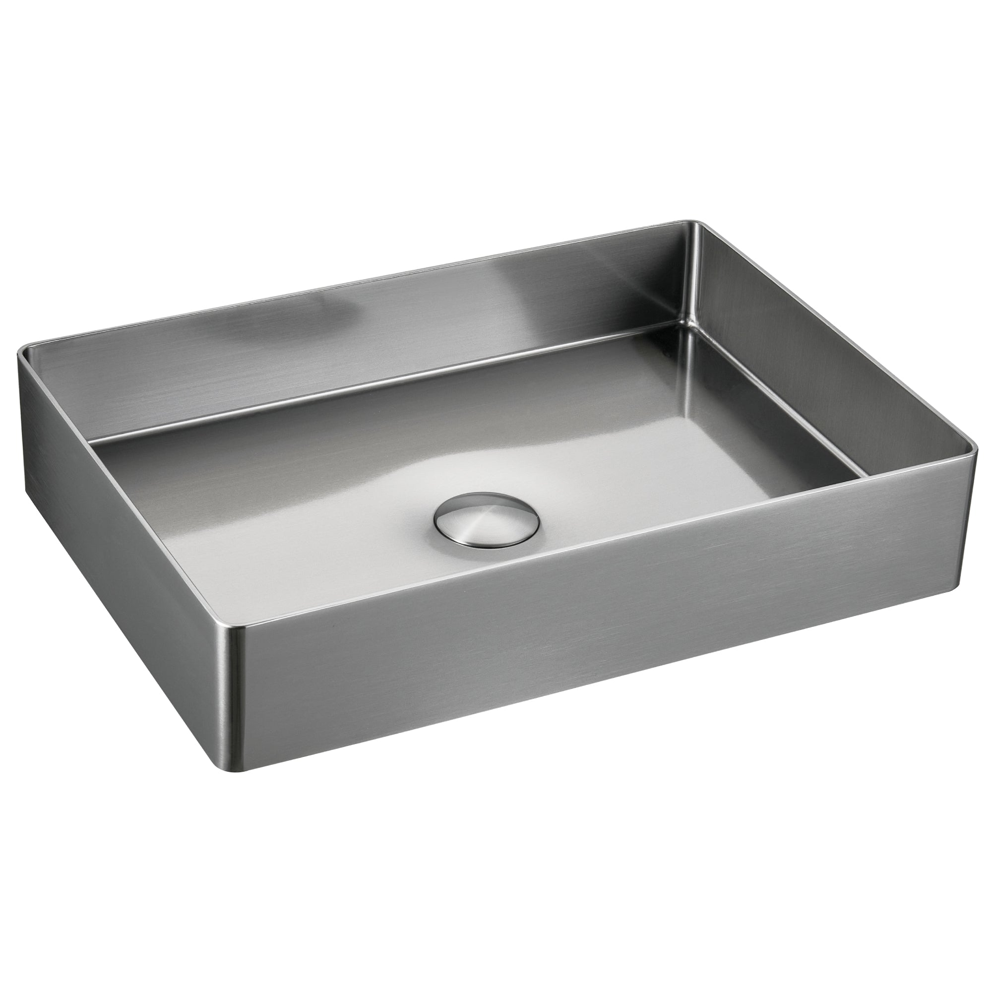 Karran Cinox 15.75" x 23.625" Rectangular Vessel Stainless Steel Bathroom Sink, 16 Gauge, CCV600SS