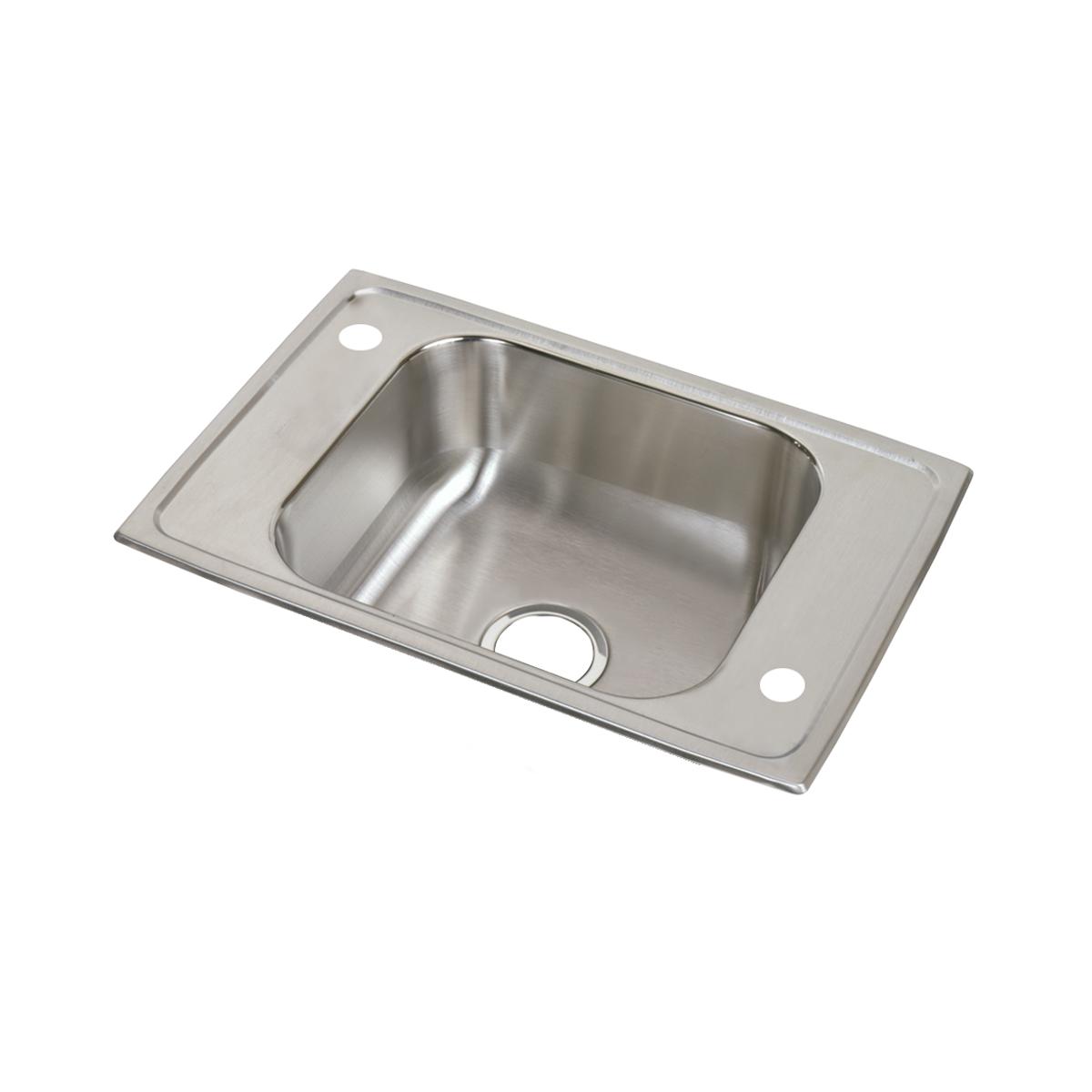Elkay Celebrity 25" Drop In/Topmount Stainless Steel ADA Classroom Sink, Brushed Satin, No Faucet Hole, CDKAD2517650
