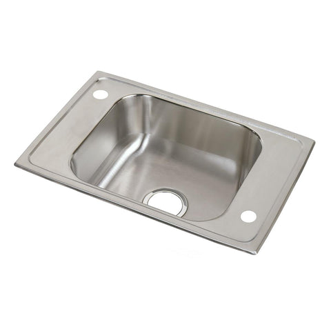 Elkay Celebrity 25" Drop In/Topmount Stainless Steel Classroom Sink, Brushed Satin, 2LM Faucet Holes, CDKR25172LM